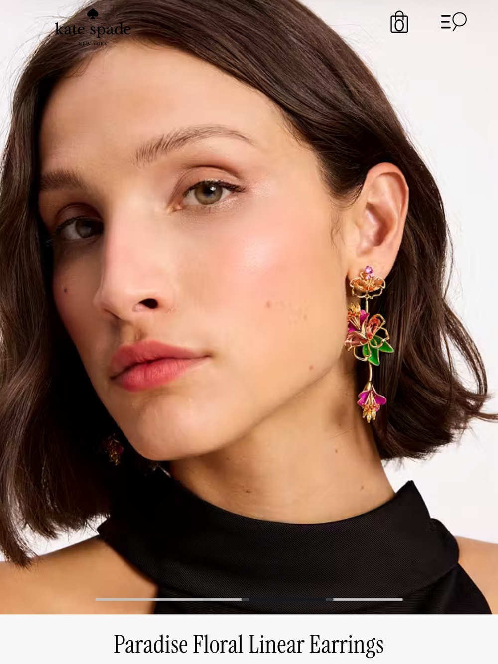 Kate spade Paradise Floral Linear Earrings